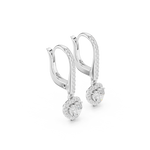 Gold Halo Drop Setting Heart Lab Grown Diamond Solyn Earring