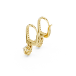 Gold Halo Drop Setting Heart Lab Grown Diamond Solyn Earring