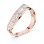 Gold 1Ct Channel Modern Baguette Lab Grown Diamond Kavira Ring