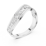 Gold 1Ct Channel Modern Baguette Lab Grown Diamond Kavira Ring