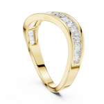 Gold 1Ct Channel Modern Baguette Lab Grown Diamond Kavira Ring