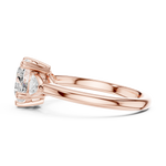 Gold 2 5Ct Three Stone Prong Solitaire Heart Lab Grown Diamond Korin Ring