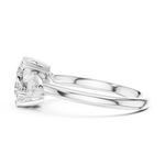 Gold 2 5Ct Three Stone Prong Solitaire Heart Lab Grown Diamond Korin Ring