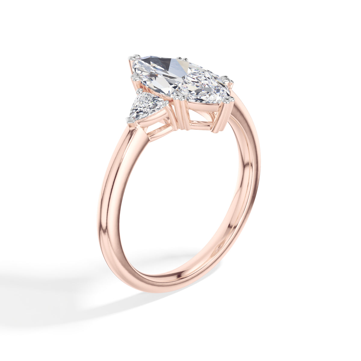 Marquise Three-Stone Lab Grown Diamond Vaelen Engagement Ring