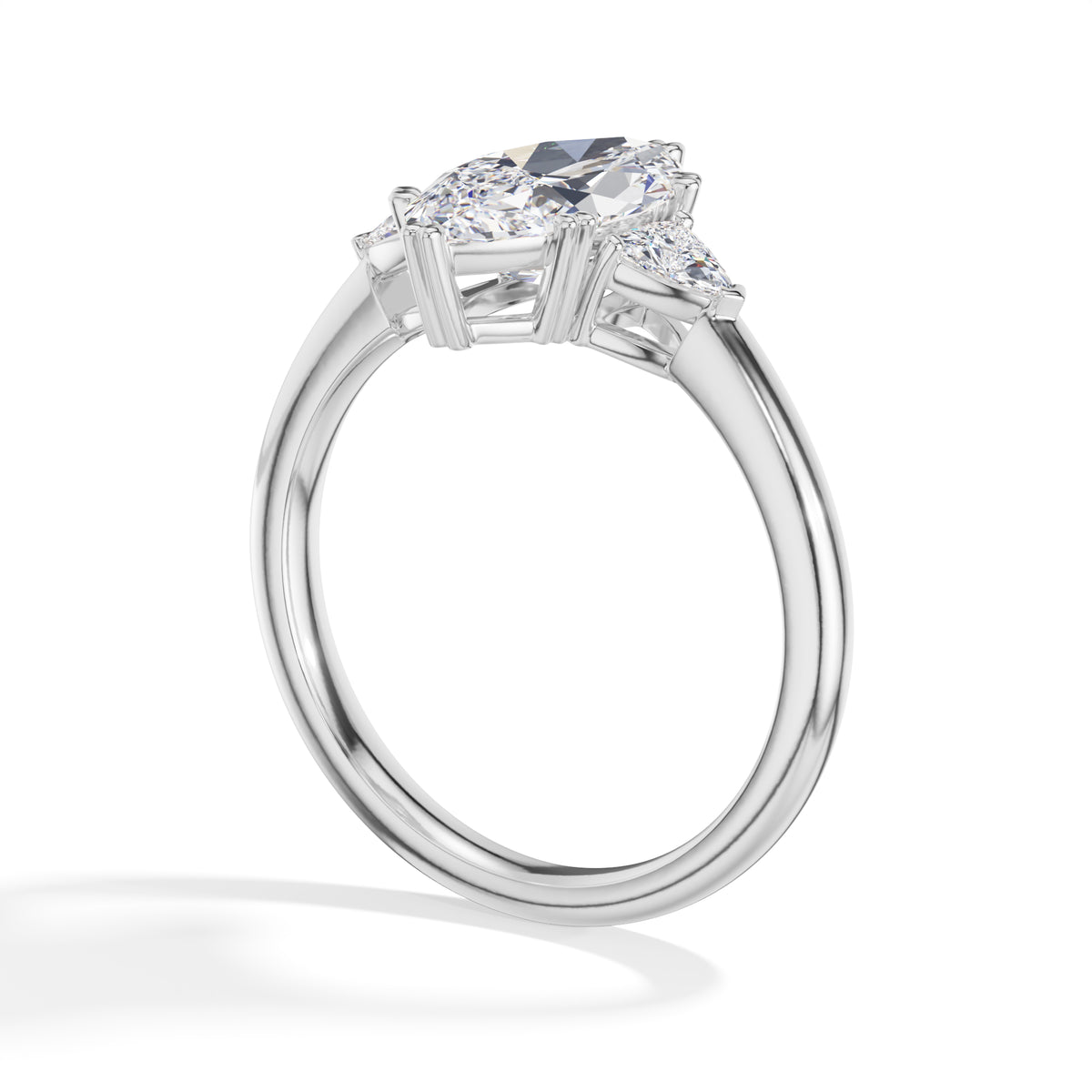 Marquise Three-Stone Lab Grown Diamond Vaelen Engagement Ring
