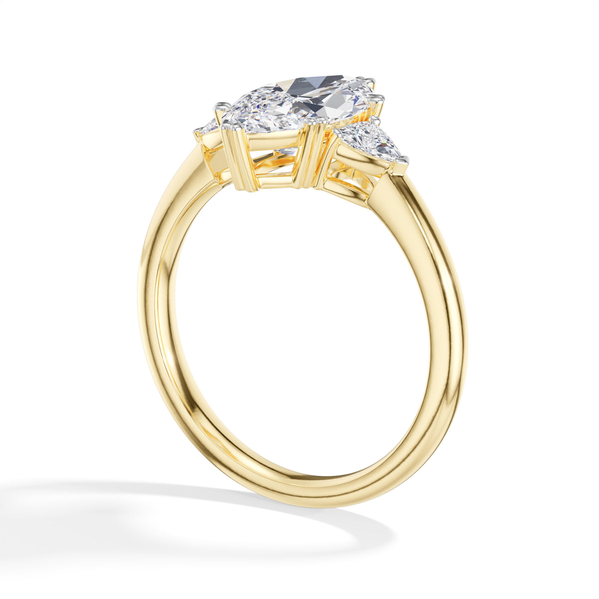 Marquise Three-Stone Lab Grown Diamond Vaelen Engagement Ring
