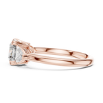 Gold 2Ct Trillion Three Stone Lab Grown Diamond Zavrix Ring