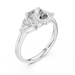 Gold 2Ct Trillion Three Stone Lab Grown Diamond Zavrix Ring