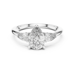 Gold 1 20Ct Reiko Lab Grown Diamond Pear Three Stone Ring
