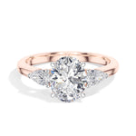 Oval Three-Stone Lab Grown Diamond Sorine Engagement Ring