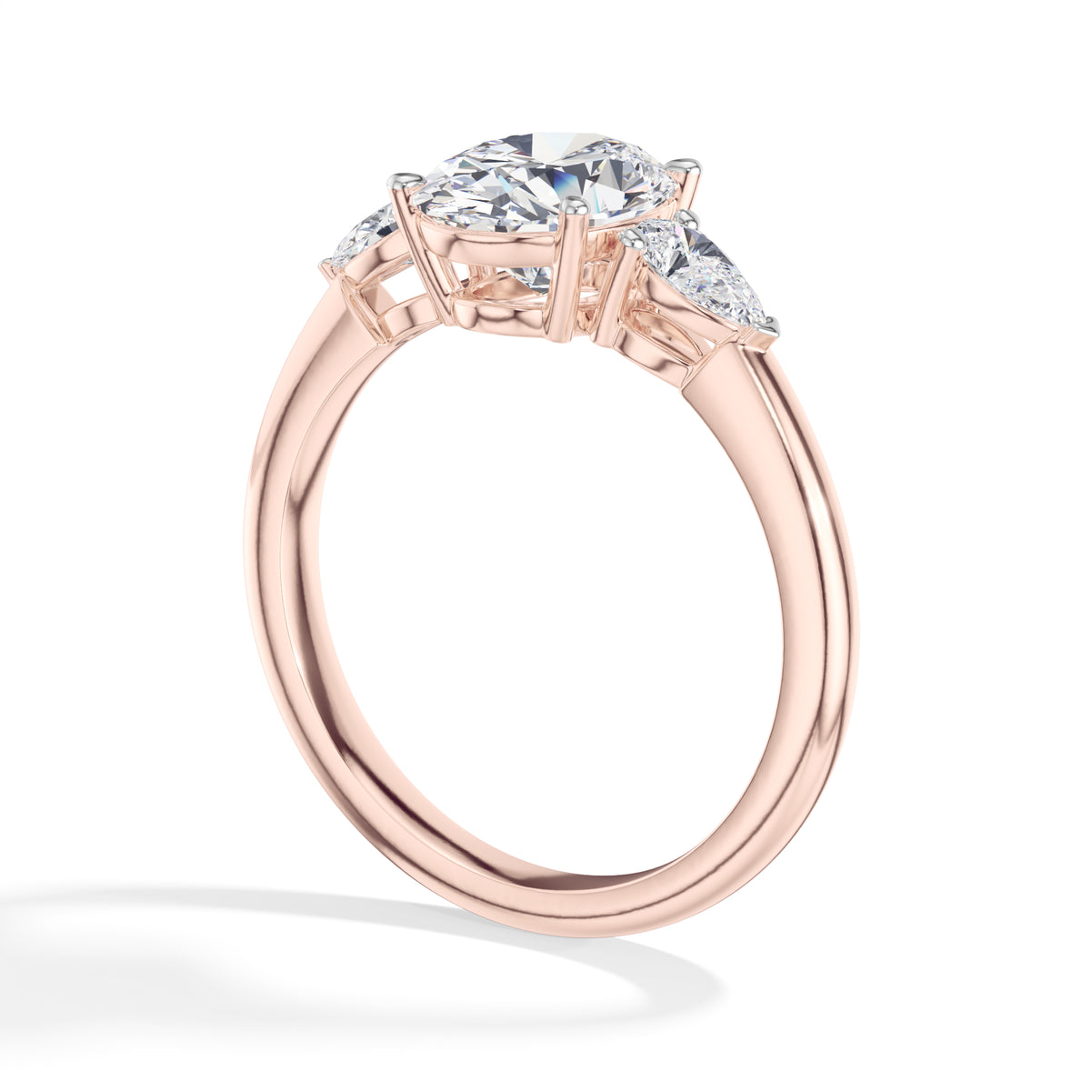 Oval Three-Stone Lab Grown Diamond Sorine Engagement Ring