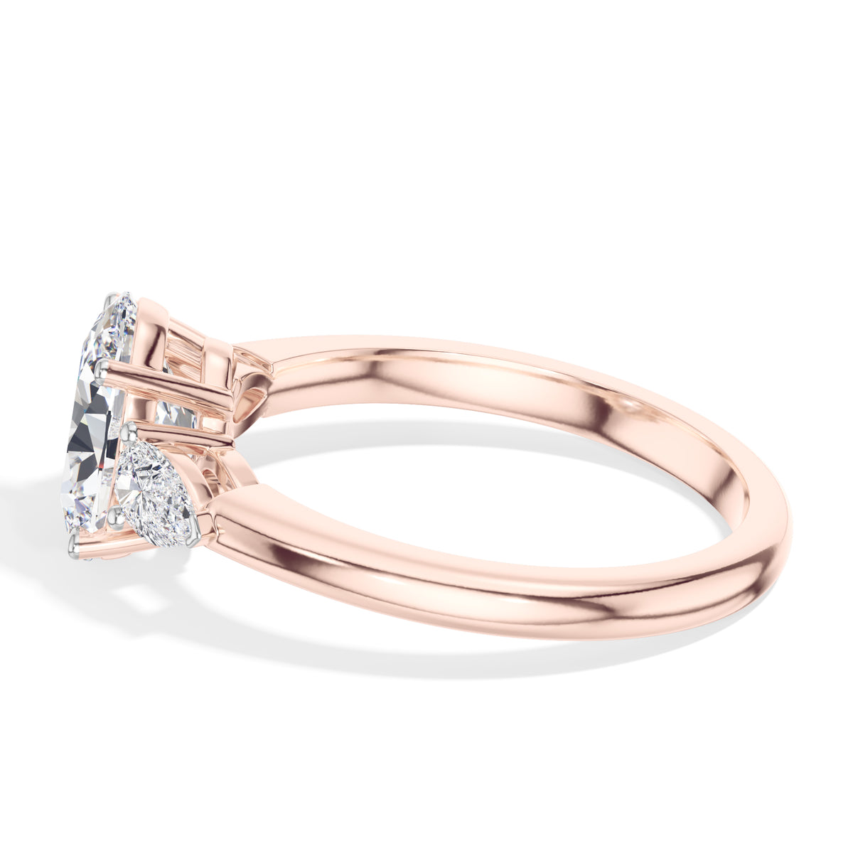 Oval Three-Stone Lab Grown Diamond Sorine Engagement Ring