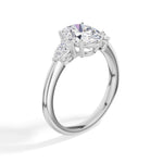Oval Three-Stone Lab Grown Diamond Sorine Engagement Ring
