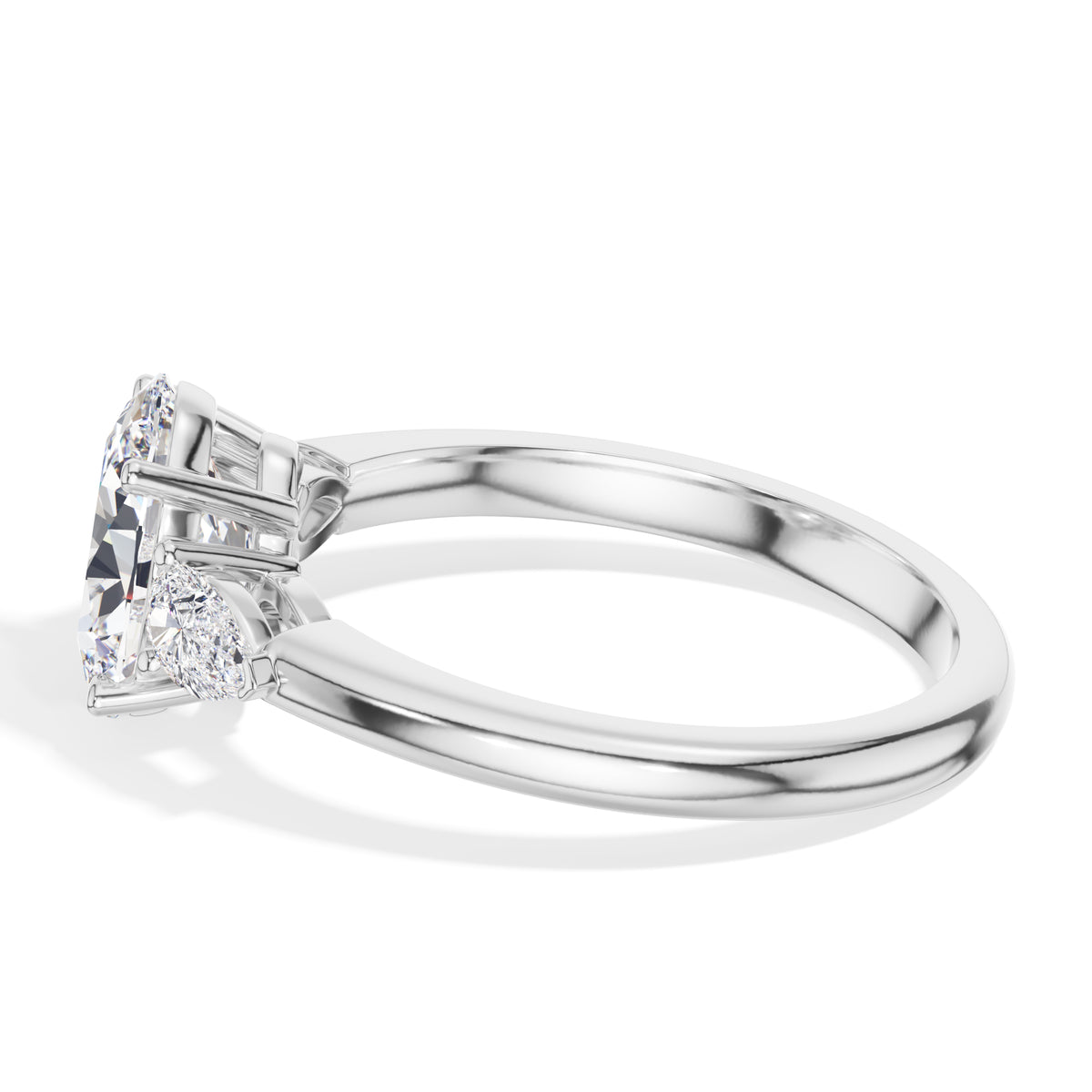 Oval Three-Stone Lab Grown Diamond Sorine Engagement Ring