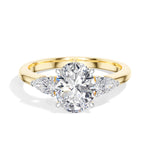 Oval Three-Stone Lab Grown Diamond Sorine Engagement Ring
