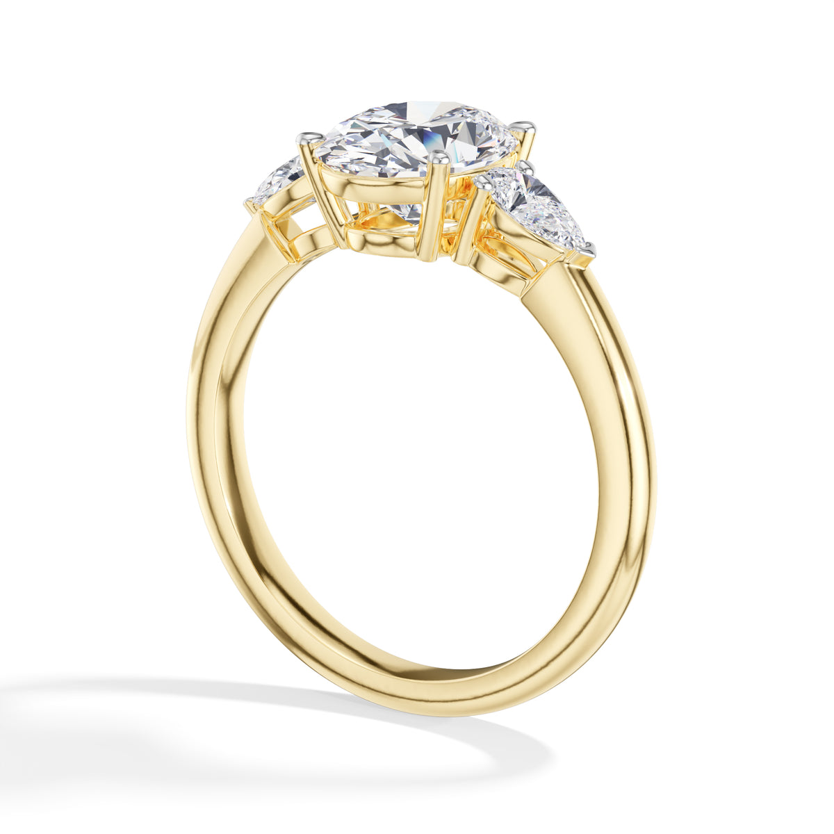Oval Three-Stone Lab Grown Diamond Sorine Engagement Ring