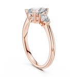 Gold 1 20Ct Reiko Lab Grown Diamond Pear Three Stone Ring
