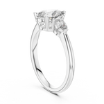 Gold 1 20Ct Reiko Lab Grown Diamond Pear Three Stone Ring
