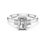 Gold 1 5Ct Radiant Three Stone Lab Grown Diamond Novira Ring
