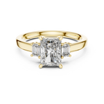 Gold 1 5Ct Radiant Three Stone Lab Grown Diamond Novira Ring