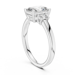 Gold 1 5Ct Radiant Three Stone Lab Grown Diamond Novira Ring