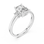 Gold 1 5Ct Radiant Three Stone Lab Grown Diamond Novira Ring
