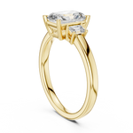 Gold 1 5Ct Radiant Three Stone Lab Grown Diamond Novira Ring