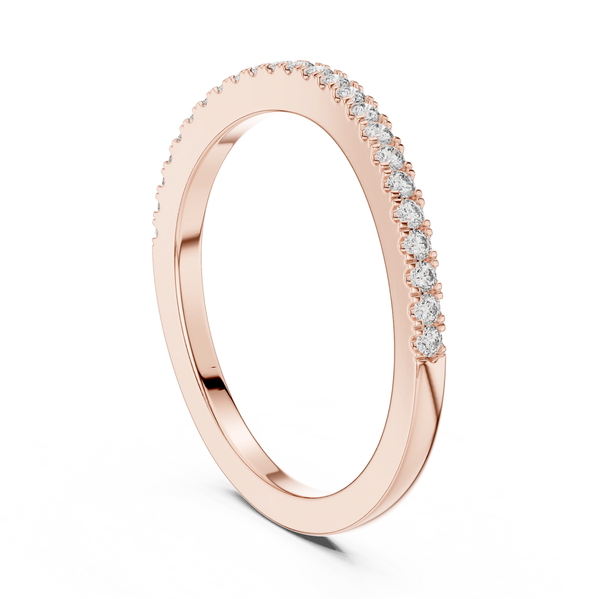 Gold 0 20Ct Round Eternity Lab Grown Diamond Vielou Ring