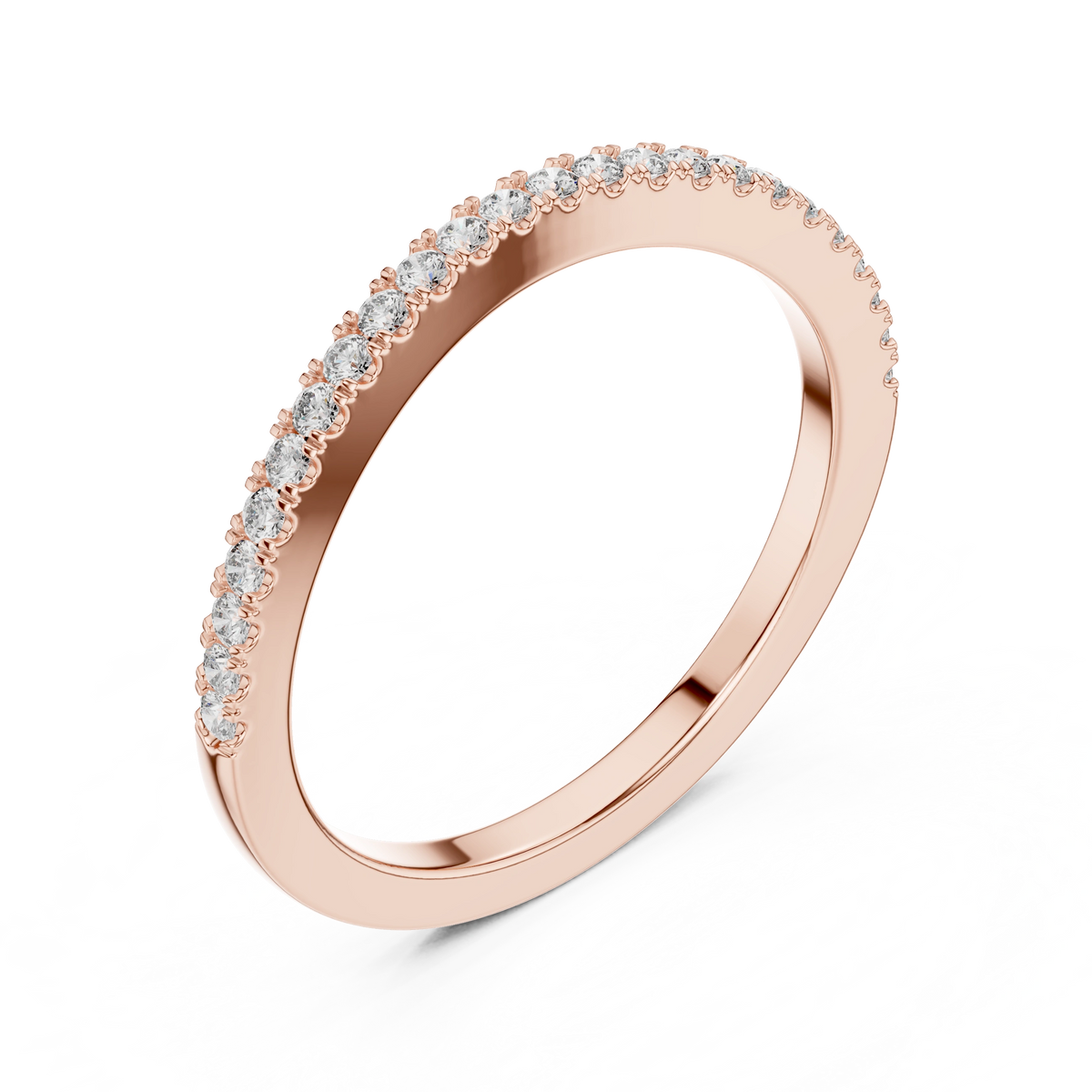 Gold 0 20Ct Round Eternity Lab Grown Diamond Vielou Ring