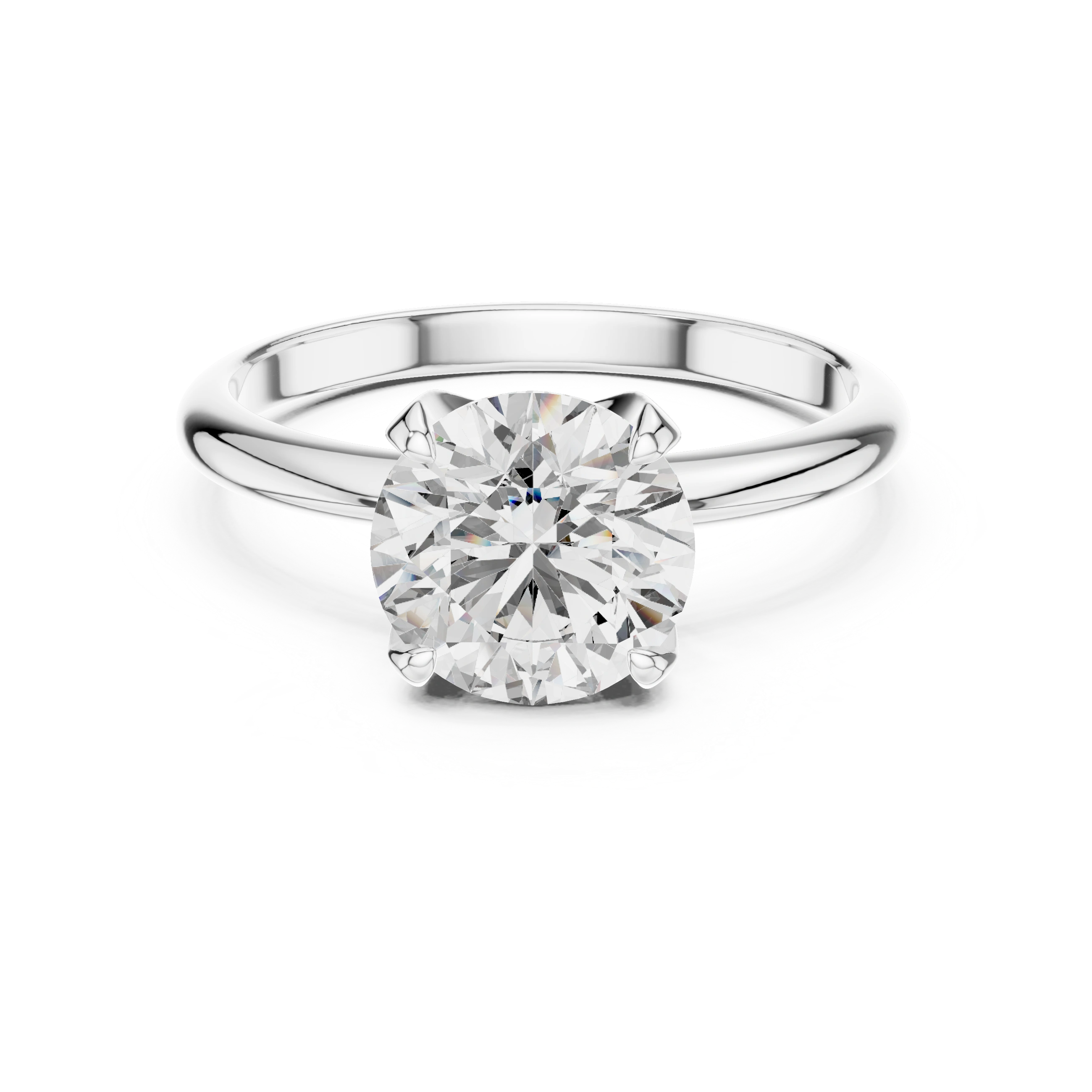 Gold 1 5Ct Round Solitaire Lab Grown Diamond Velma Ring