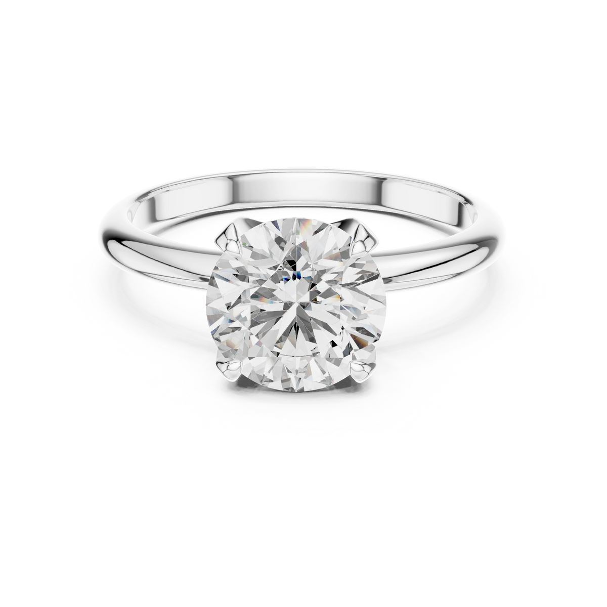 Gold 1 5Ct Round Solitaire Lab Grown Diamond Velma Ring