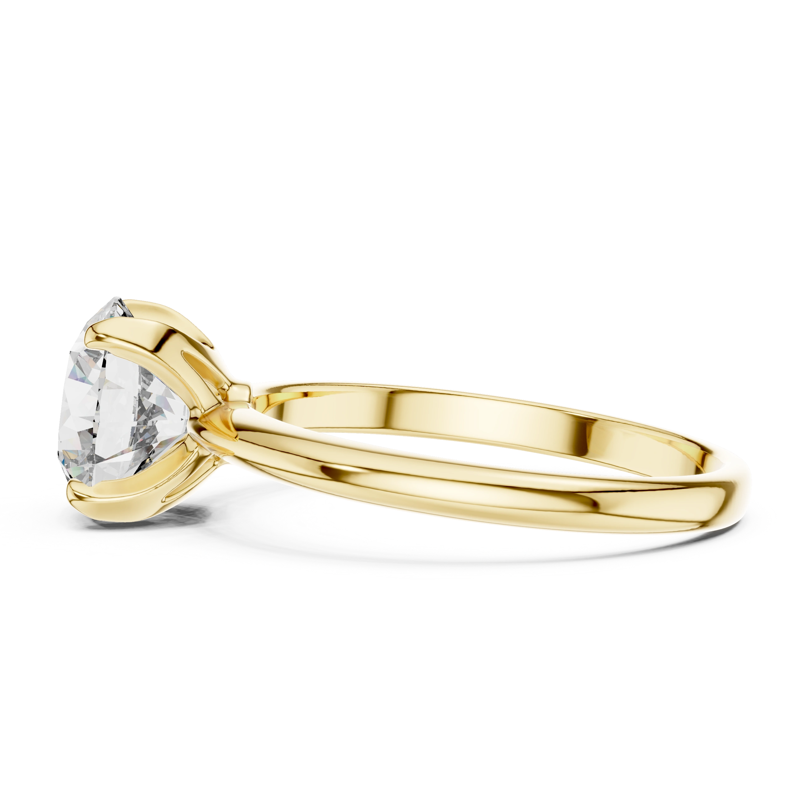 Gold 1 5Ct Round Solitaire Lab Grown Diamond Velma Ring
