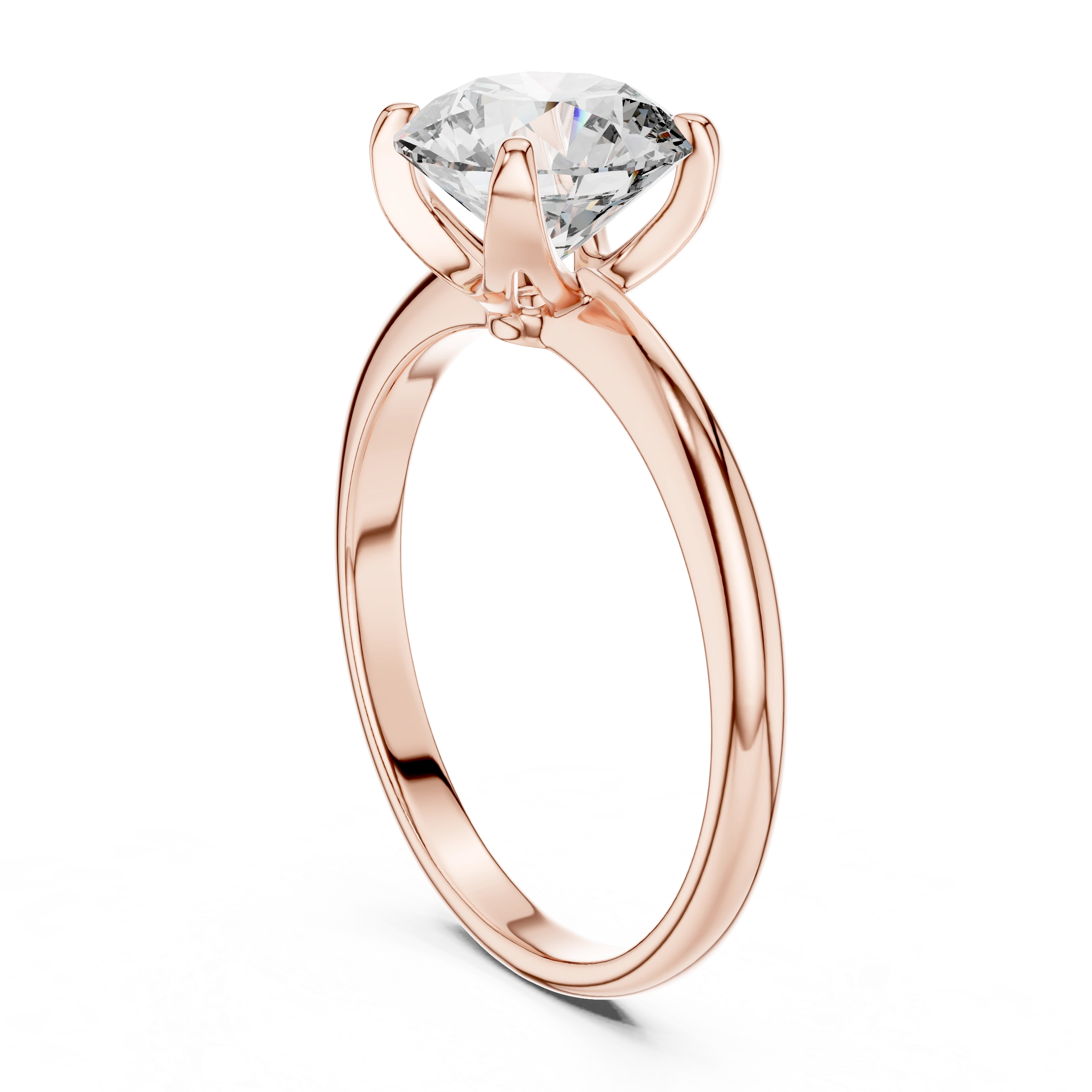 Gold 1 5Ct Round Solitaire Lab Grown Diamond Velma Ring