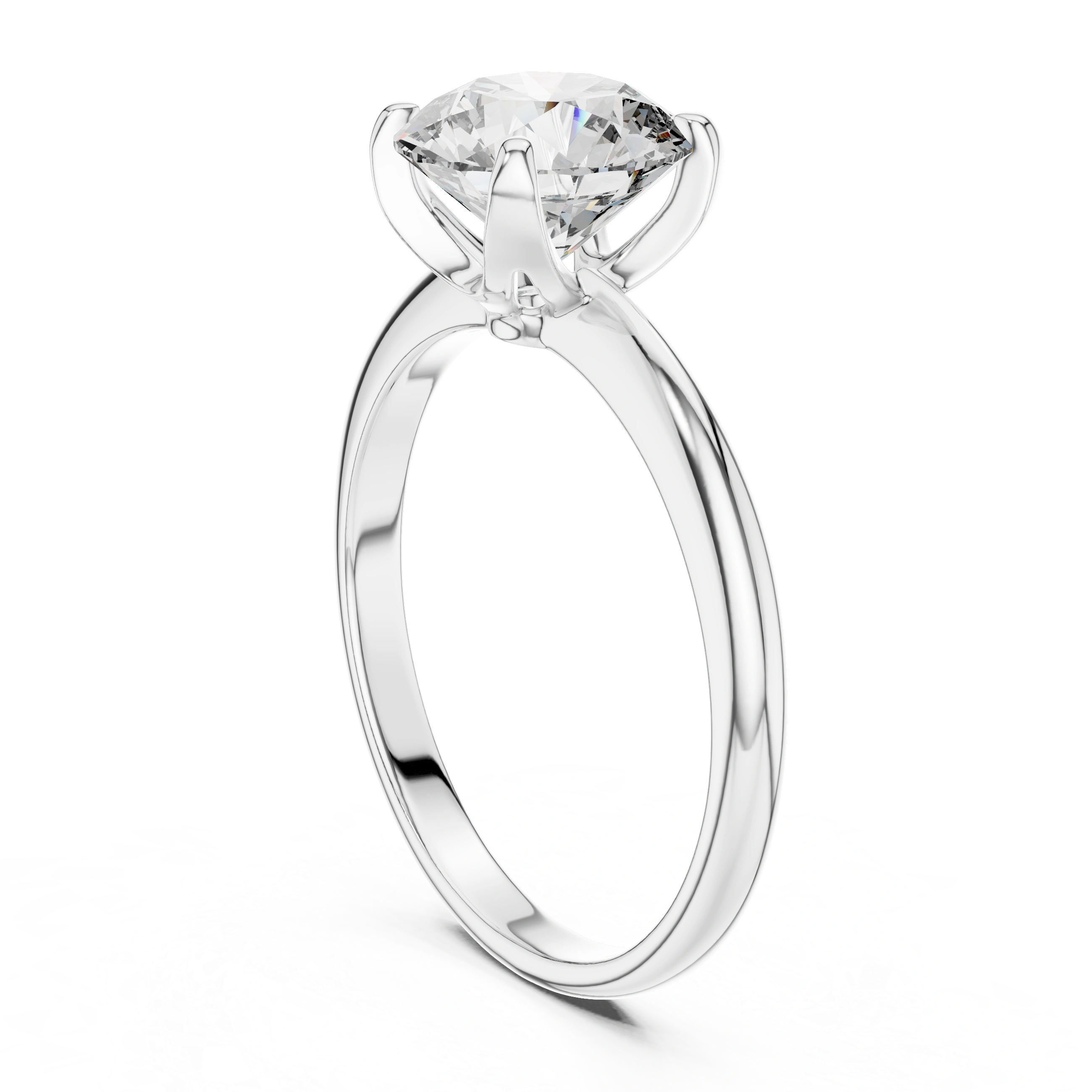Gold 1 5Ct Round Solitaire Lab Grown Diamond Velma Ring