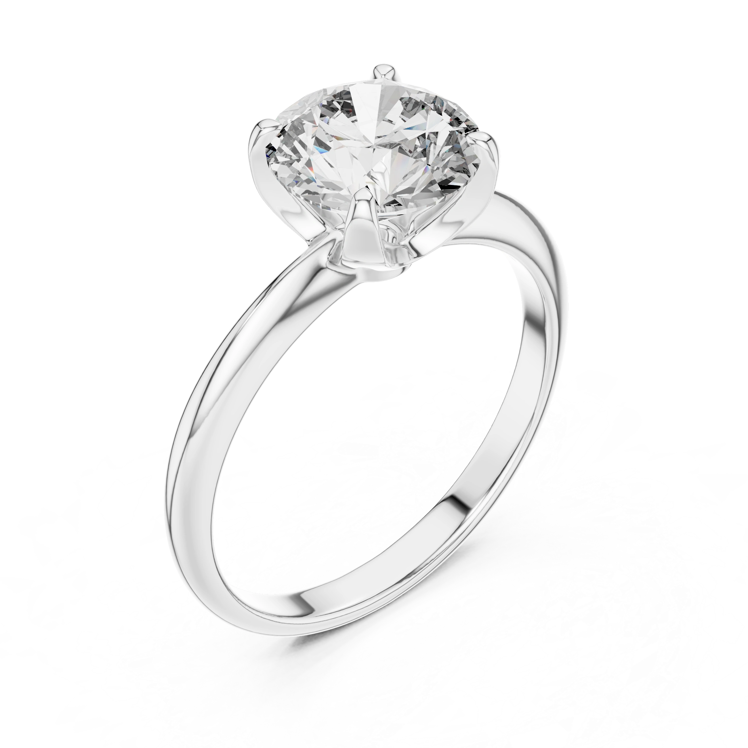 Gold 1 5Ct Round Solitaire Lab Grown Diamond Velma Ring