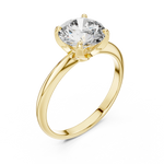 Gold 1 5Ct Round Solitaire Lab Grown Diamond Velma Ring