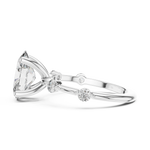 Gold 2Ct Oval Side Accent Lab Grown Diamond Riley Ring