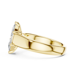Gold 2Ct Marquise Solitaire Lab Grown Diamond Solenai Ring