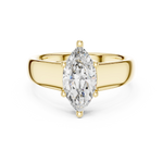 Gold 2Ct Marquise Solitaire Lab Grown Diamond Solenai Ring