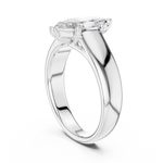 Gold 2Ct Marquise Solitaire Lab Grown Diamond Solenai Ring