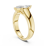 Gold 2Ct Marquise Solitaire Lab Grown Diamond Solenai Ring