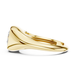 Gold 2Ct Bezel Bold Cushion Lab Grown Diamond Zyvian Ring