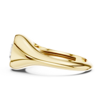 Gold 2Ct Bezel Bold Round Lab Grown Diamond Alvyra Ring