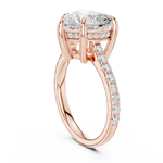 Gold 4 50 Ct Pave Solitaire Heart Lab Grown Diamond Lorvyn Ring