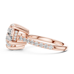 Gold 4 50 Ct Pave Solitaire Heart Lab Grown Diamond Lorvyn Ring