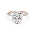 Gold 4 50 Ct Pave Solitaire Heart Lab Grown Diamond Lorvyn Ring