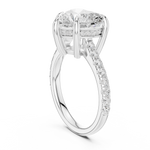 Gold 4 50 Ct Pave Solitaire Heart Lab Grown Diamond Lorvyn Ring