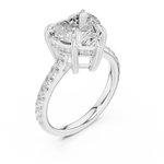 Gold 4 50 Ct Pave Solitaire Heart Lab Grown Diamond Lorvyn Ring