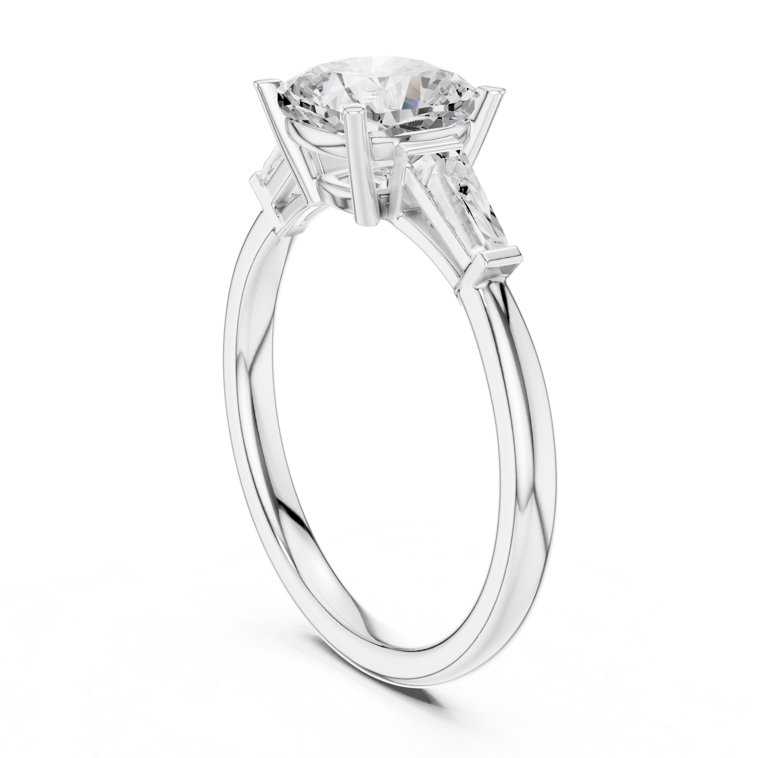 Gold 1 5Ct Cushion Square Three Stone Lab Grown Diamond Velina Ring