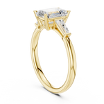 Gold 1 5Ct Emerald Three Stone Lab Grown Diamond Taelira Ring